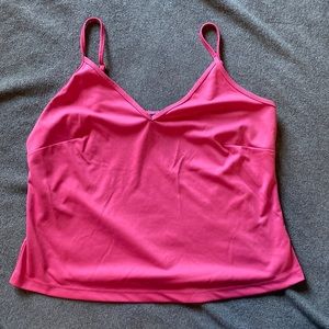 White and pink pair of tank tops